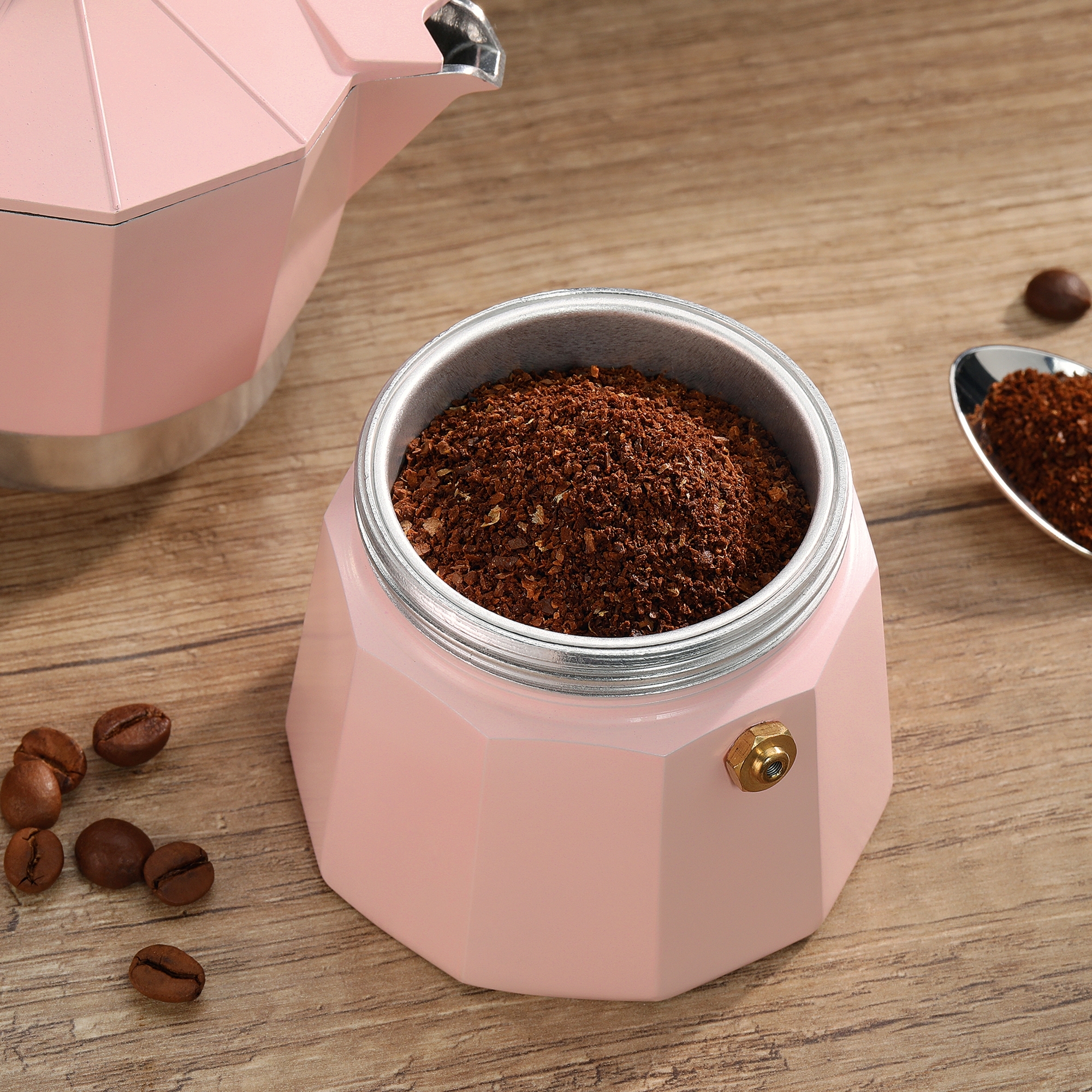 Cilio - Espresso Maker LEGNO 6 Cups - Pink