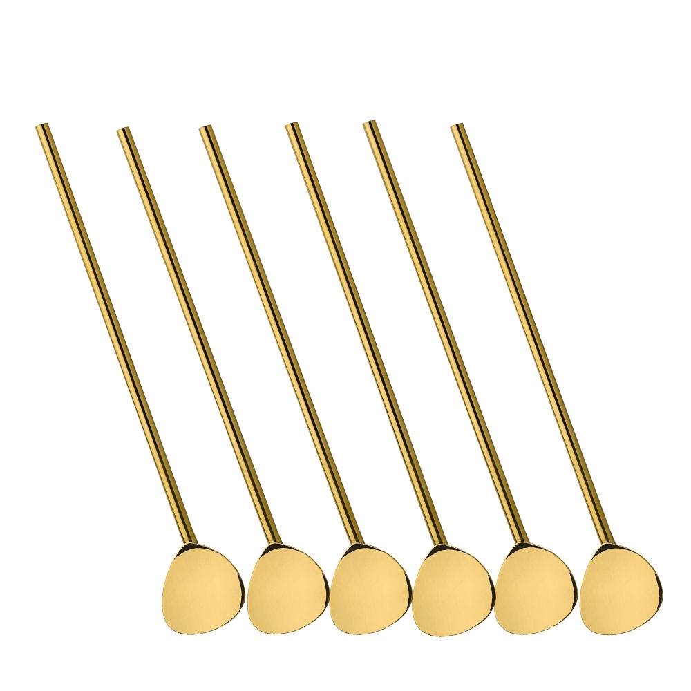 Cilio - Cocktaillöffel mit Trinkhalm - 6er Set Cilio - Cocktaillöffel mit Trinkhalm - 6er Set