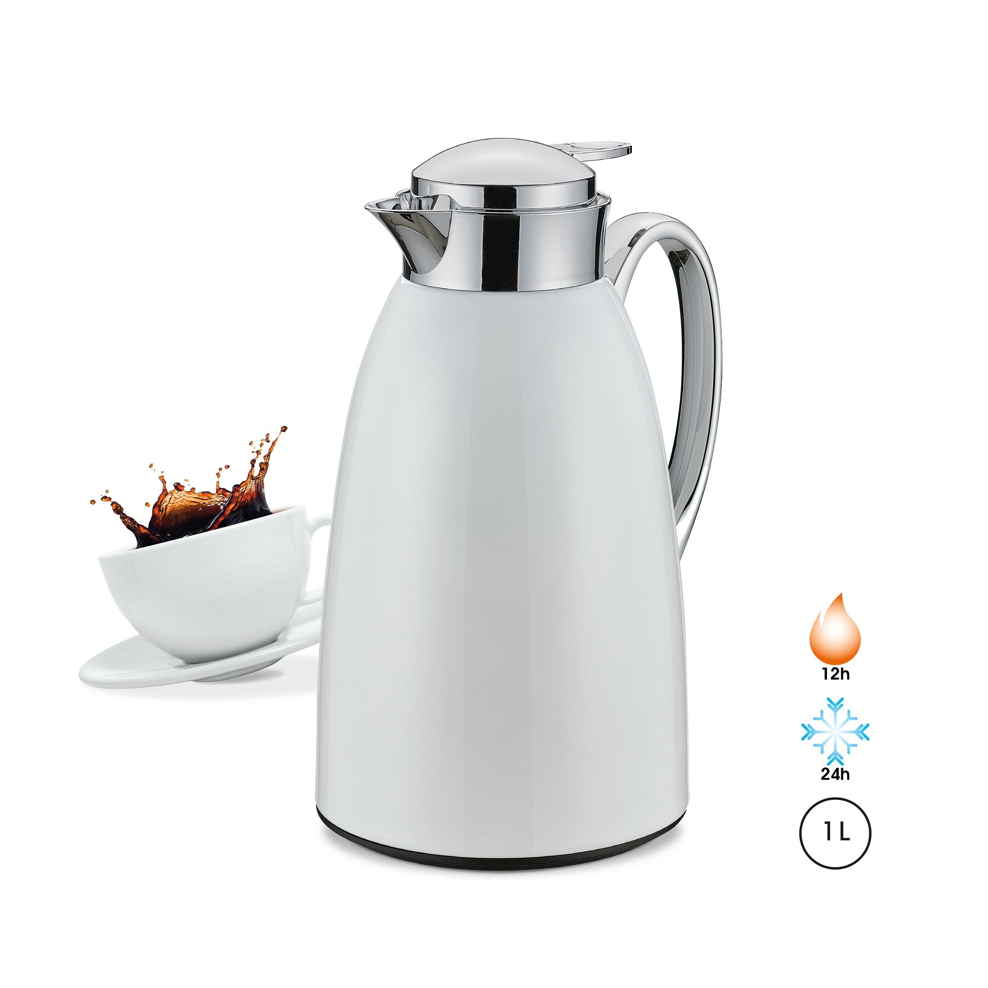 cilio - Isolierkanne - VENEZIA - 1 L - weiß