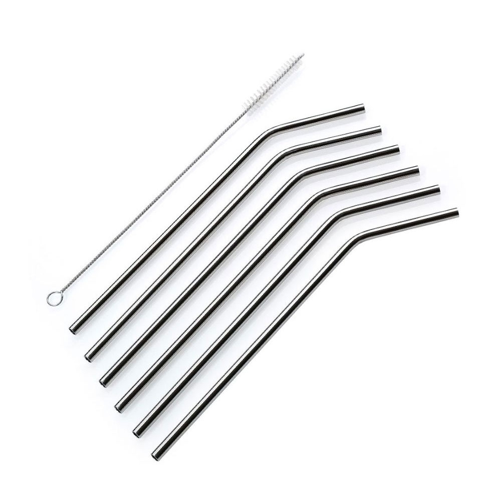Cilio - Straws STEEL bent 6 pieces Cilio - Straws STEEL bent 6 pieces