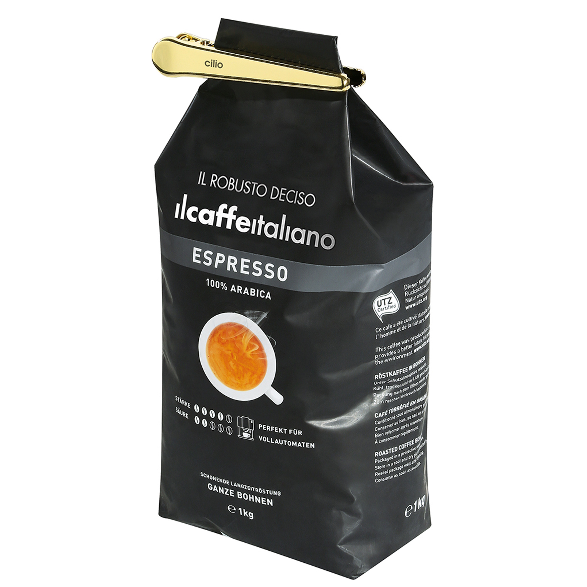 cilio - Kaffeetütenklammern 2-er Set - Gold