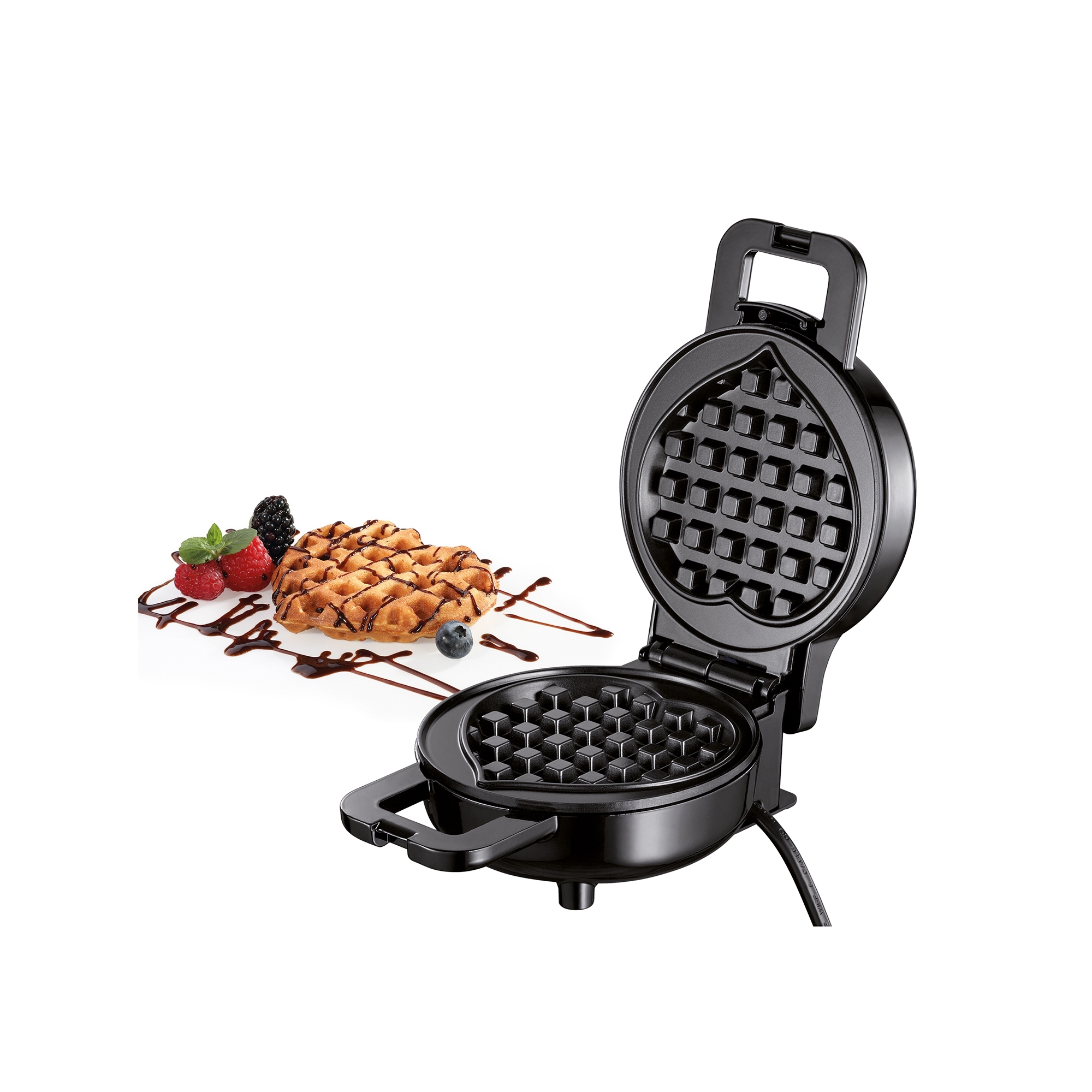 Offenes cilio Waffeleisen MINI, Herzform für belgische Mini-