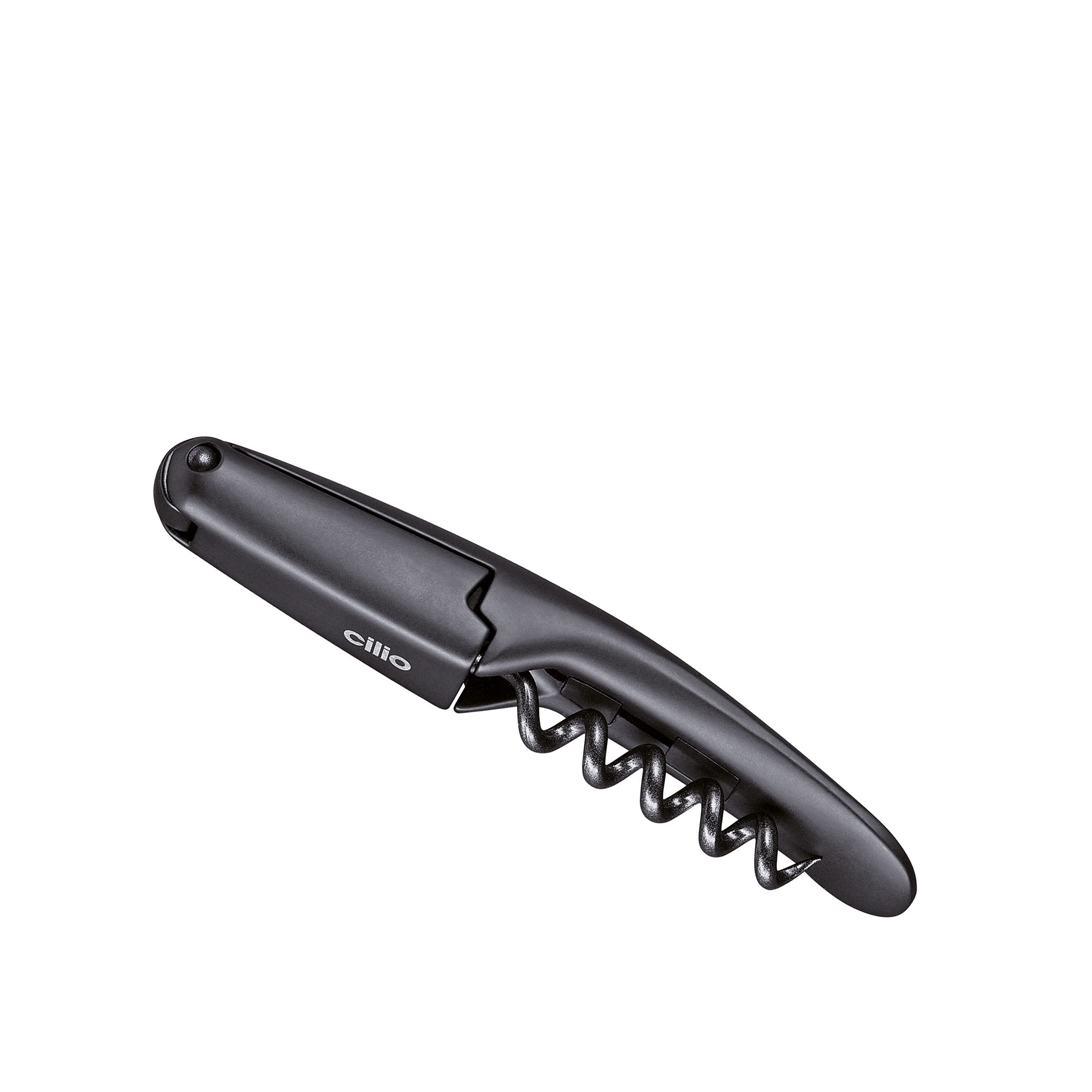 Black cilio RISERVA waiter’s corkscrew with spiral