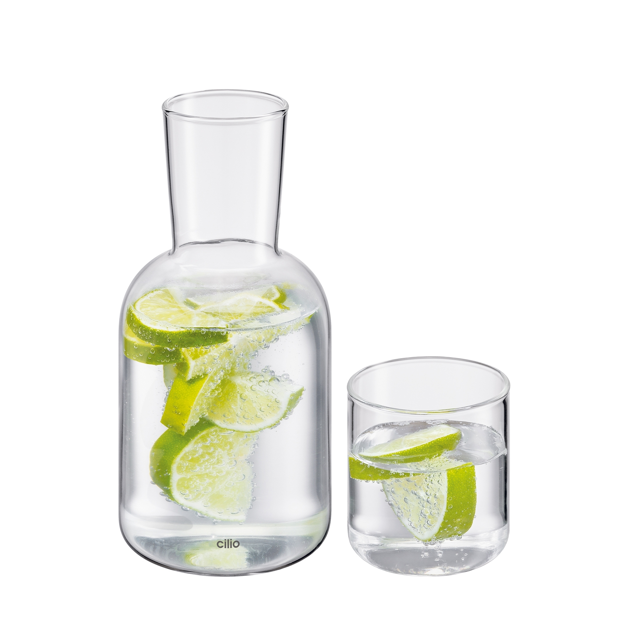 Cilio - Water Carafe with Drinking Glass LORENZO - Transparent
