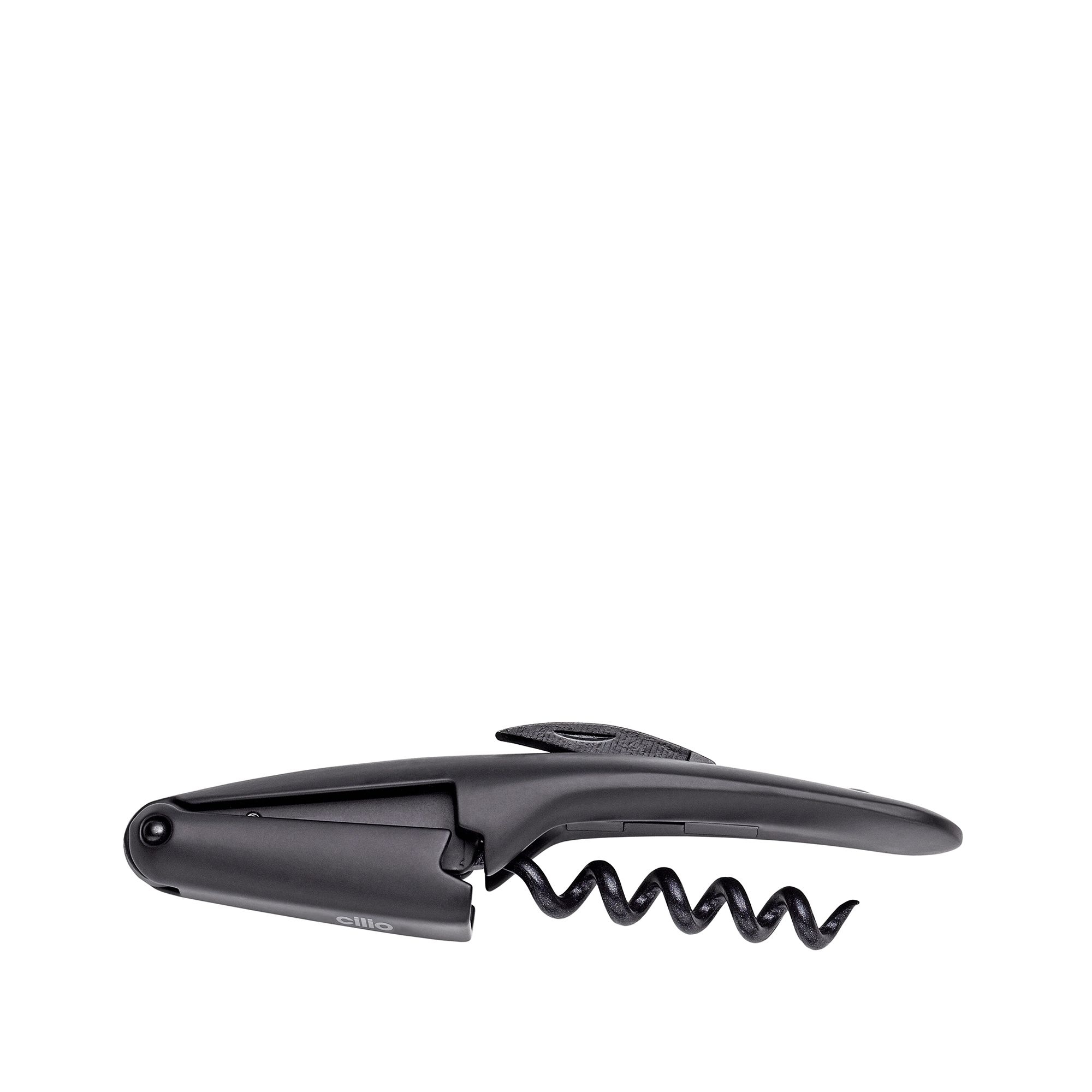 Black cilio RISERVA waiter’s corkscrew with spiral