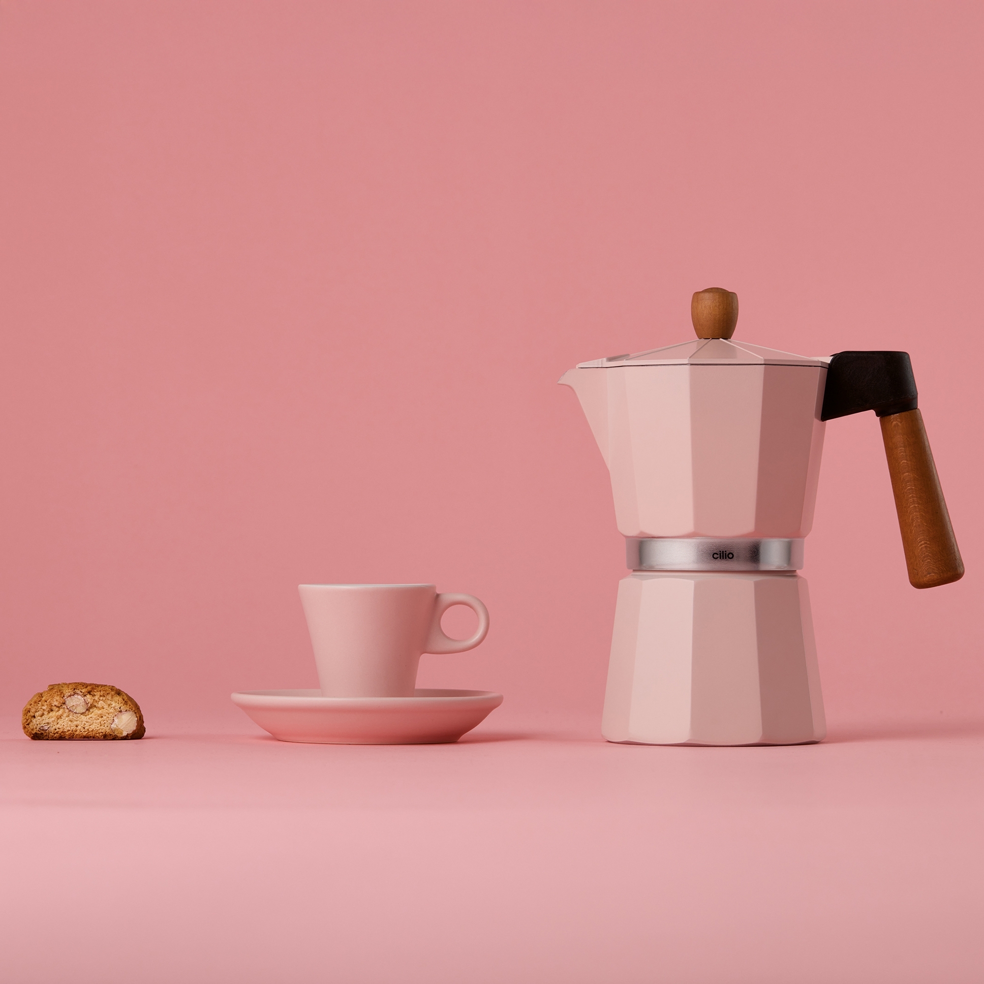 Cilio - Espresso Maker LEGNO 6 Cups - Pink