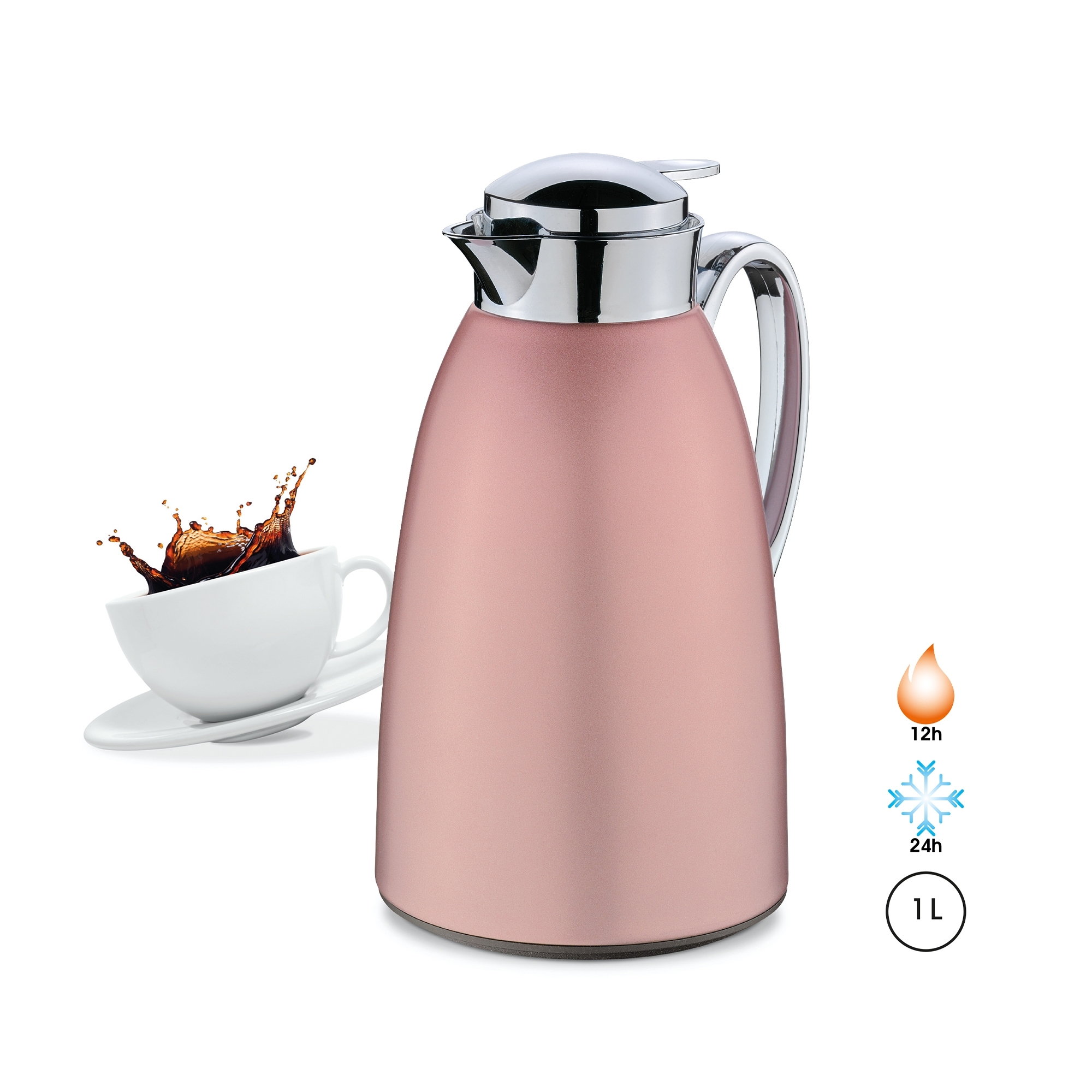 cilio - Isolierkanne - VENEZIA - 1 L - Roségold
