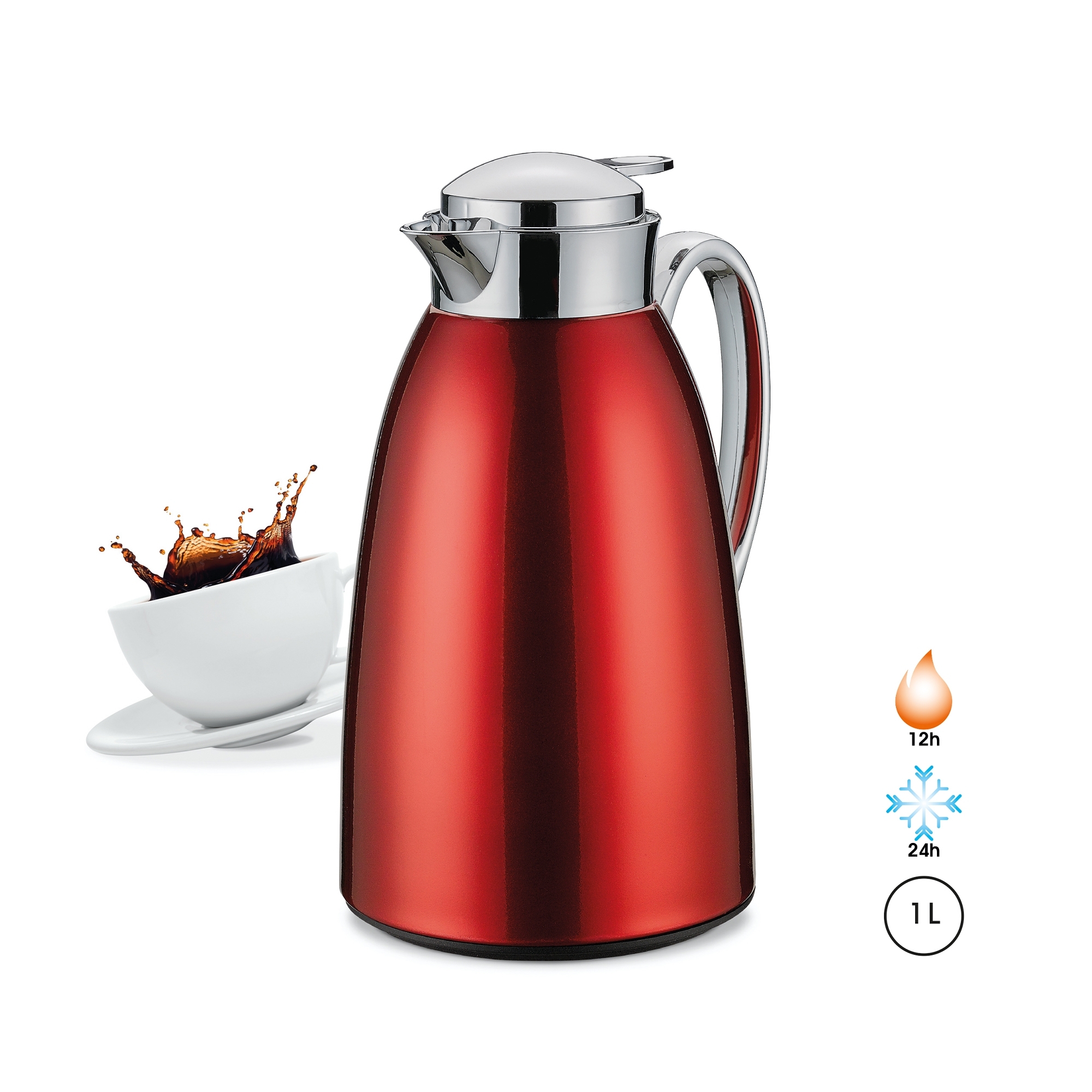 cilio - Insulated jug - VENEZIA - 1 L - red