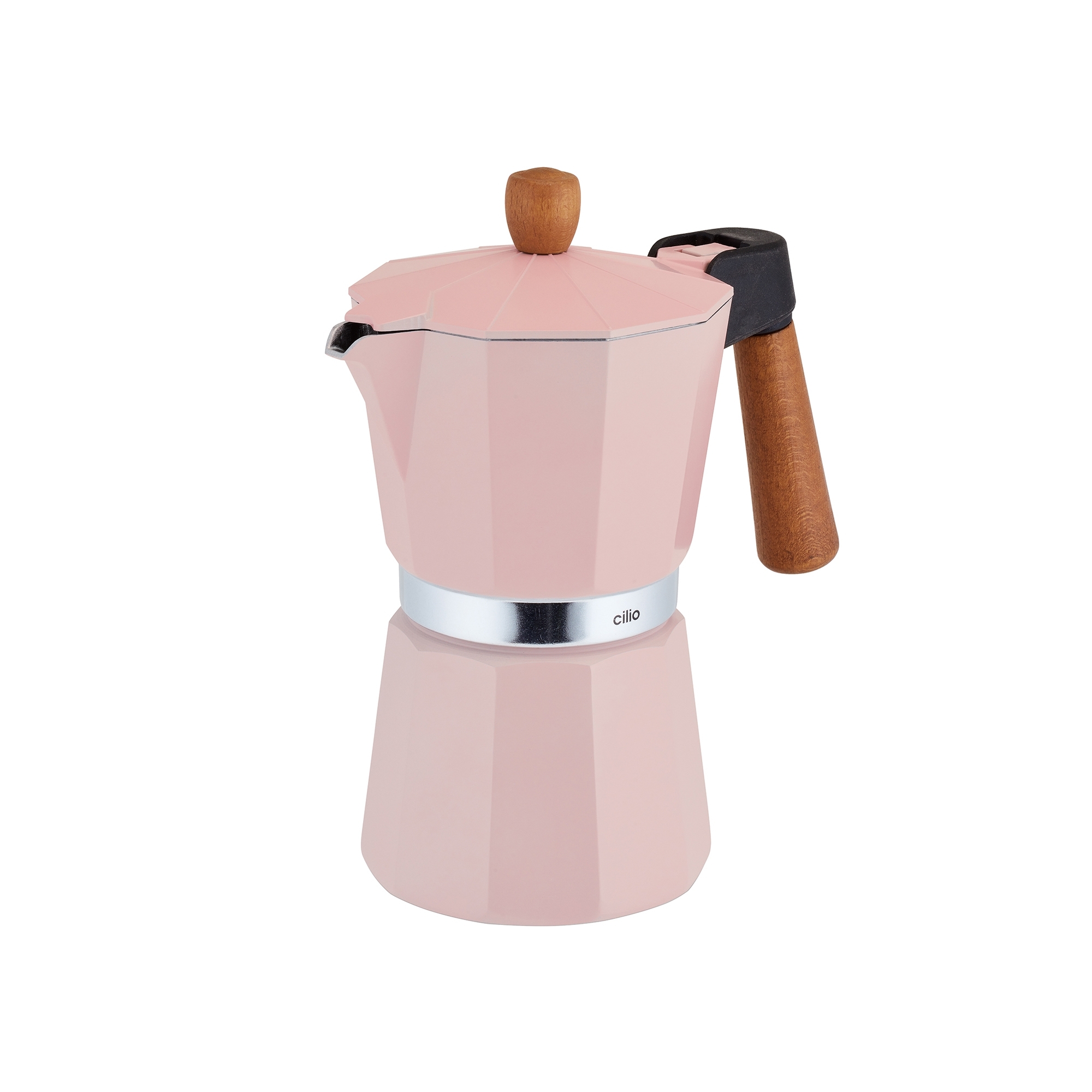 Cilio - Espresso Maker - LEGNO - 6 Cups - pink
