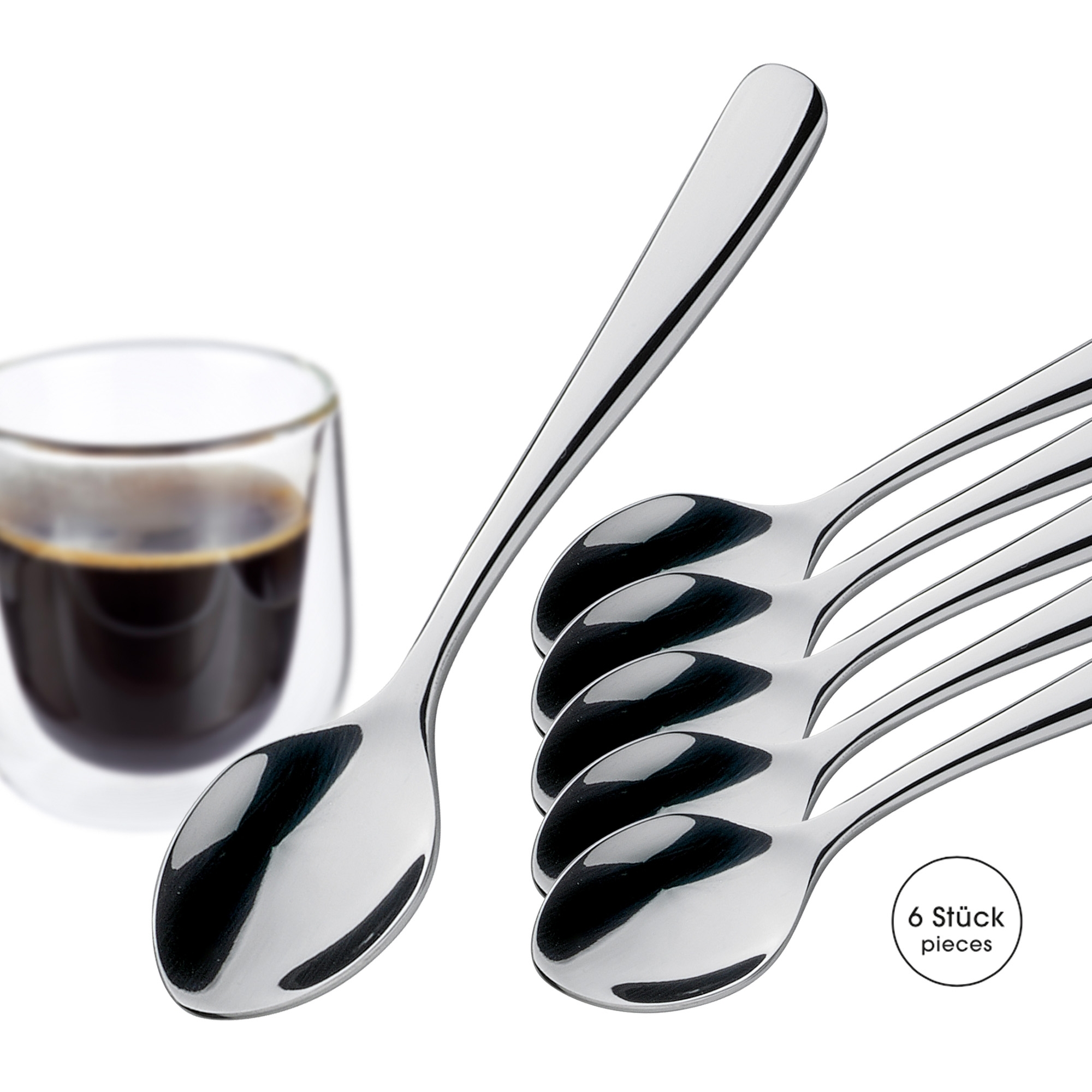 Cilio - Espresso spoons - ROMA - Set of 6