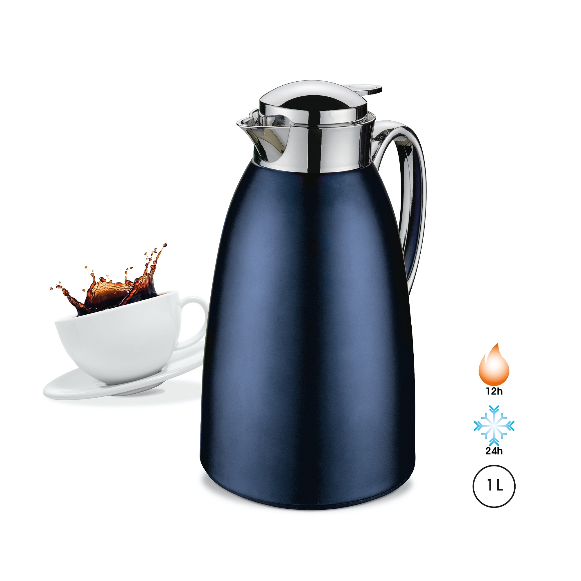 cilio - Isolierkanne - VENEZIA - 1 L - blau