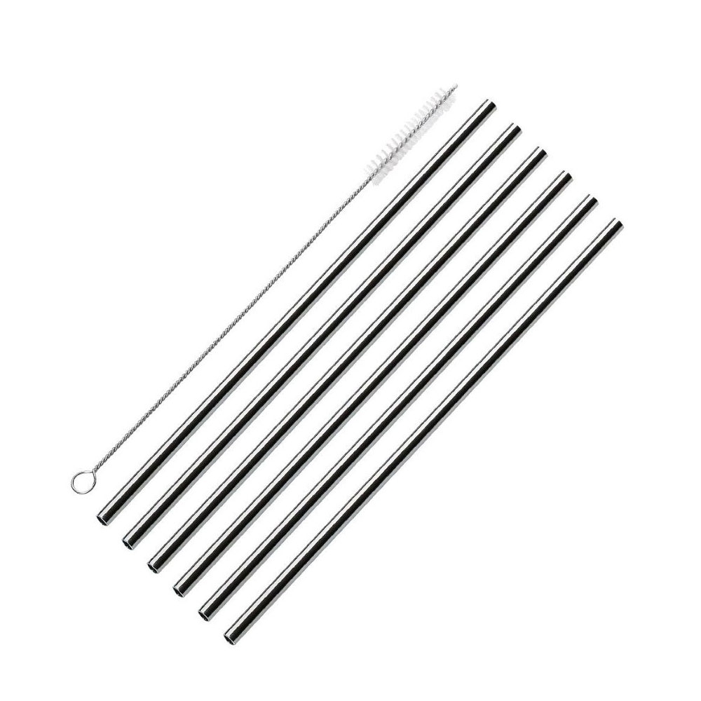 Cilio - Trinkhalme STEEL gerade 6 Stk.