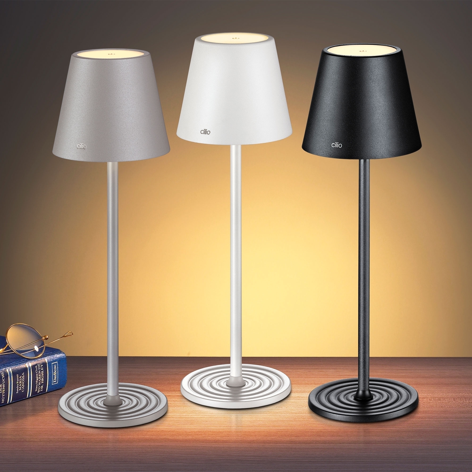 cilio - LED table lamp SOLE - brown